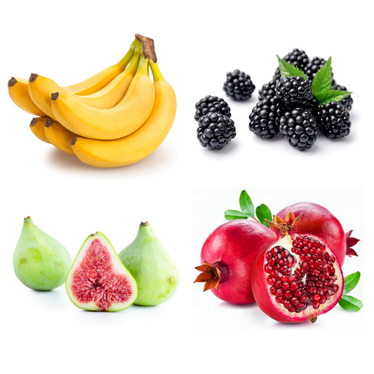 Blackberry, Pom, Fig, Banana Combo. 6 Varieties - 13 Plants